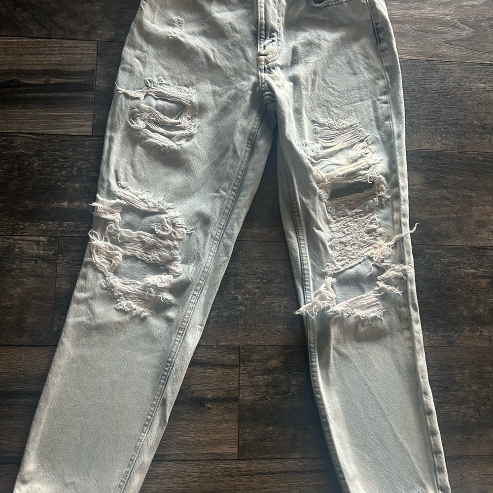 Aeropostale High Rise Blue Distressed Jeans